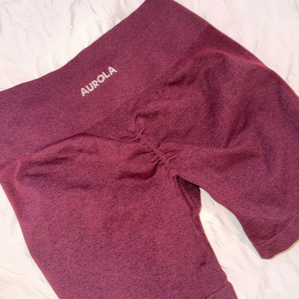 Maroon biker workout shorts